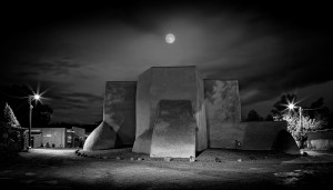 Rancho's Church with Full Moon